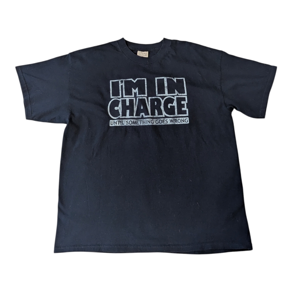 VTG National Heritage Blue "I'm In Charge Until Something Goes Wrong" T-Shirt